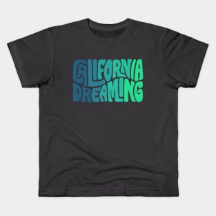 California Dreaming Ombre Word Art Kids T-Shirt